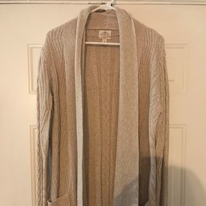 Tan sweater jacket